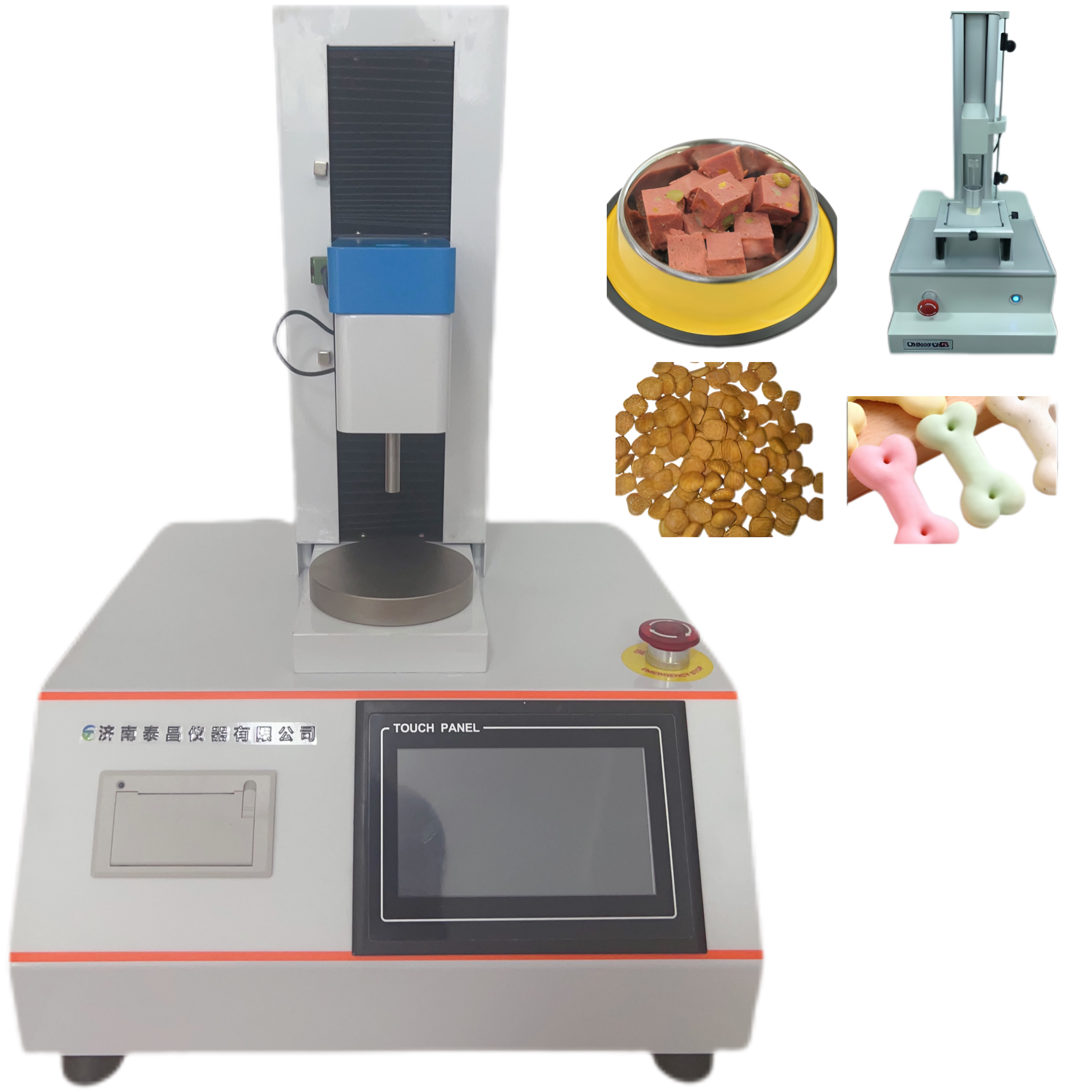 貓糧和狗糧的硬度 磨牙小饅頭的破裂強度 寵物餅干的硬度和脆性 潔齒棒的硬度、脆性和斷裂強度 果凍和布丁的彈性、Q 性 罐頭樣品或者香腸、火腿腸的硬度、彈性、回 復性、粘性和咀嚼性等指標